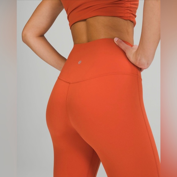 LULULEMON align super high rise pant 28” color canyon orange - Picture 5 of 6